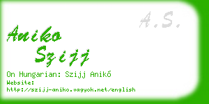 aniko szijj business card
